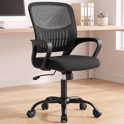 Mid-Back Executive Office Chair, Ergonomic with Armrest