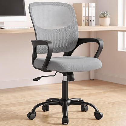 Mid-Back Executive Office Chair, Ergonomic with Armrest